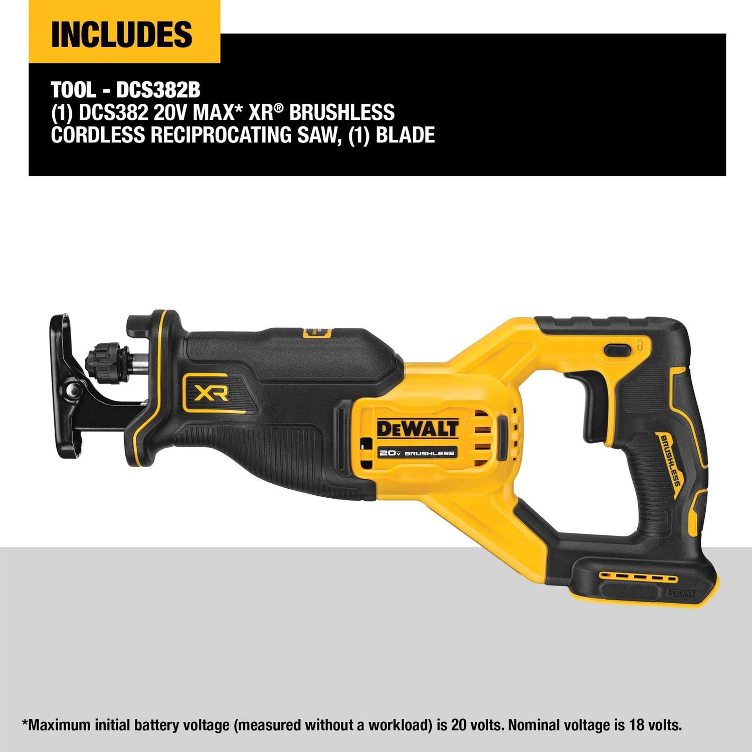 Dewalt 20V MAX XR Brushless Cordless Reciprocating Saw DCS382B