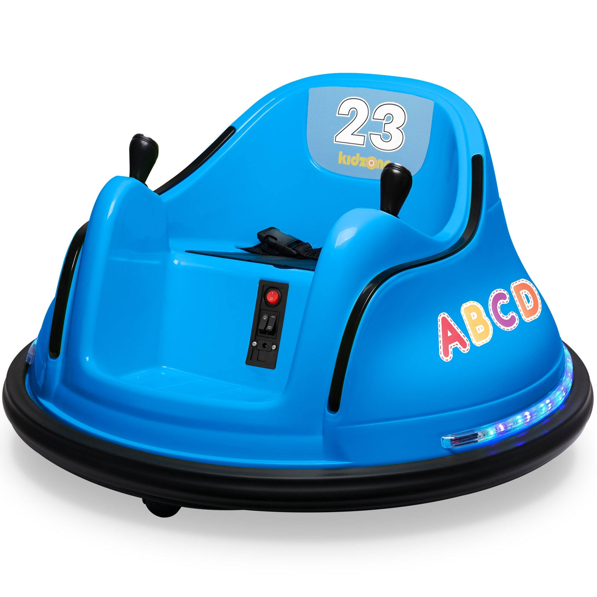Kidzone 12V 2 Speed Bluetooth Music Kids Toy Electric Ride on Bumper Car 360 Spin Battle Vehicle with Remote Control, DIY Race#0
