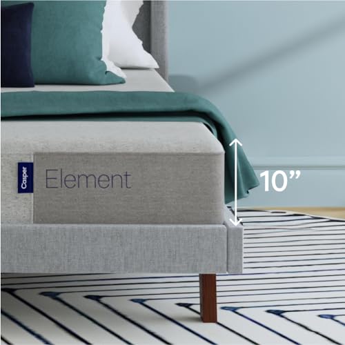 Casper Sleep Element, Queen Medium Firm Mattress - Memory Foam + Support - 100-Night Trial - CertiPUR-US Mattress, Grey