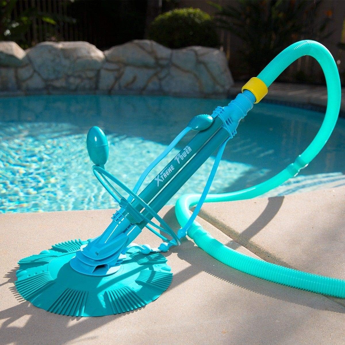 XtremepowerUS (Green in/Above Ground Automatic Swimming Pool Cleaner Hover Vacuum Generic Kreepy Krauly + 5 Way Pool Testing Kit