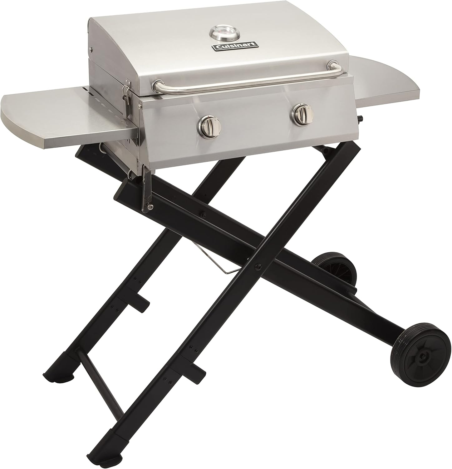 Cuisinart CGG-306 Chef's Style Portable Propane Tabletop, Professional Gas Grill, Two-Burner, Stainless Steel