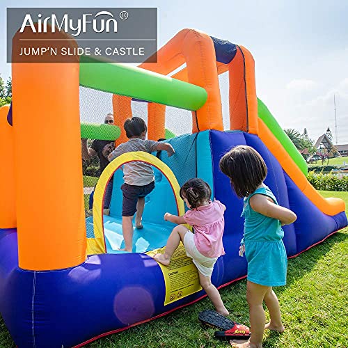 Bounce House with Slide Inflatable Durable Sewn Jumper Castle Bouncy House for Kids Outdoor Indoor
