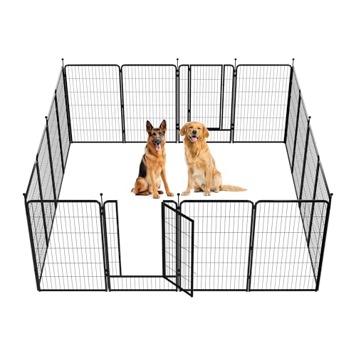 FXW Instant Dog Playpen, Portable Pet Fence for Outdoor, RV Trips, and Camping, 40inch, 16 Panels for Medium and Large Dogs│Patented