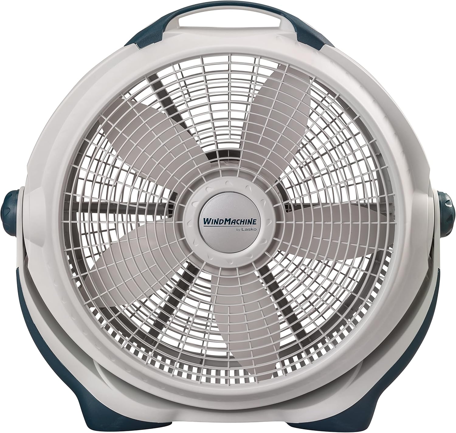 Lasko 14.5" 375 CFM Pivoting Utility Fan and 20" Wind Machine Air Circulator Floor Fan with 3 Speeds and Pivoting Head