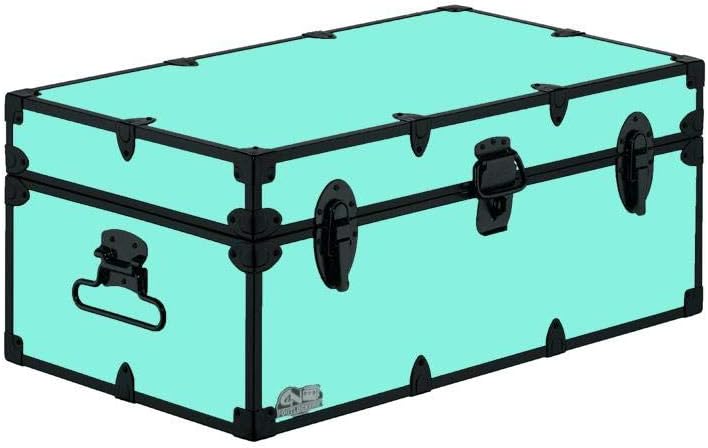 C&N Footlockers Camp Trunk Footlocker - Happy Camper with Black Trim 32 x 18 x 13.5 Inches