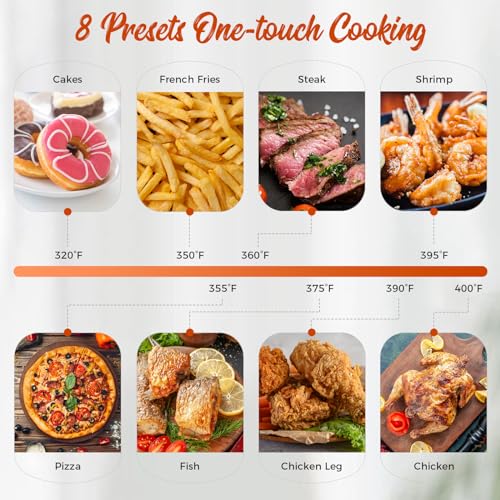 Kitchen Elite Air Fryer with Stainless Steel, Large Capacity