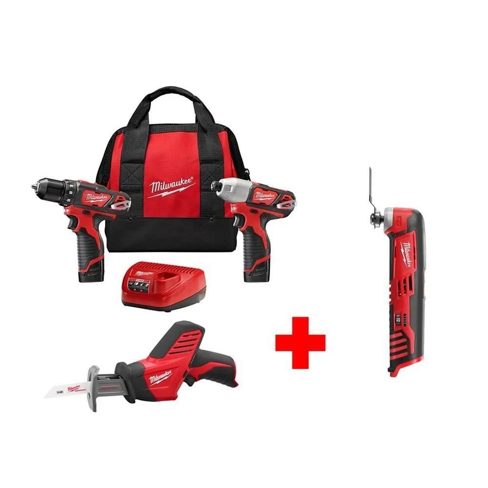 M12 12-Volt Lithium-Ion Cordless Combo Kit (3-Tool) with Free M12 MUL