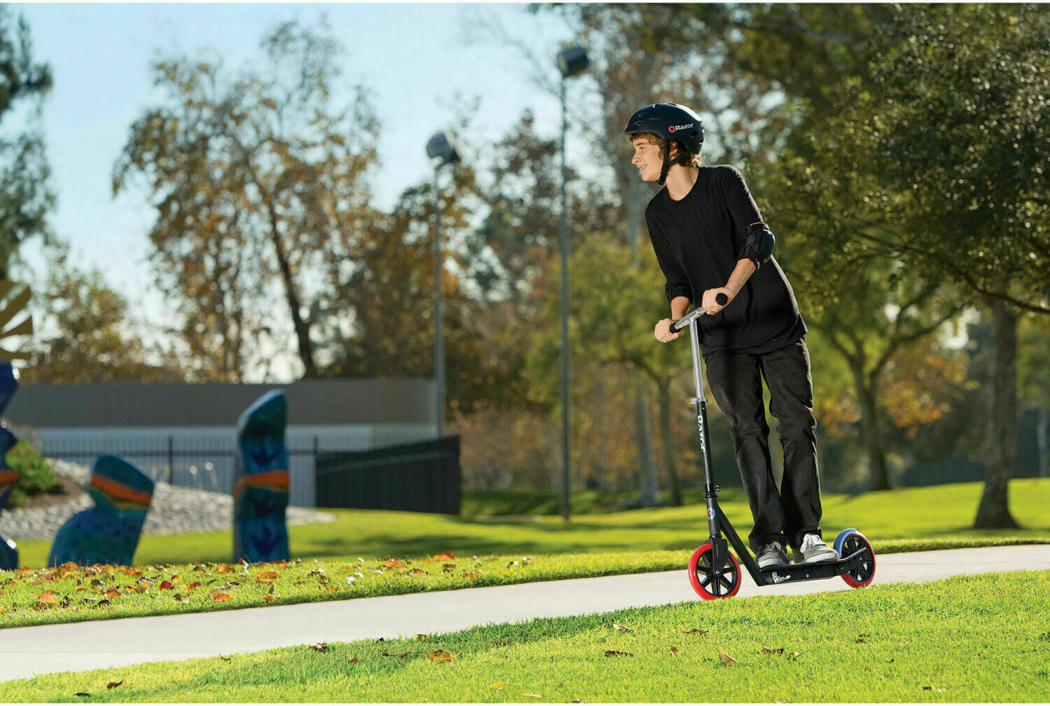 Razor Carbon Lux Kick Scooter Black