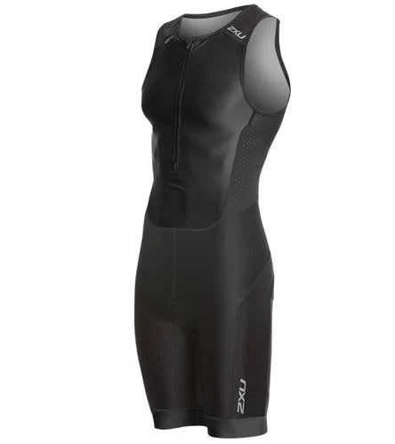 2XU Men&s Perform Front Zip Trisuit, Black