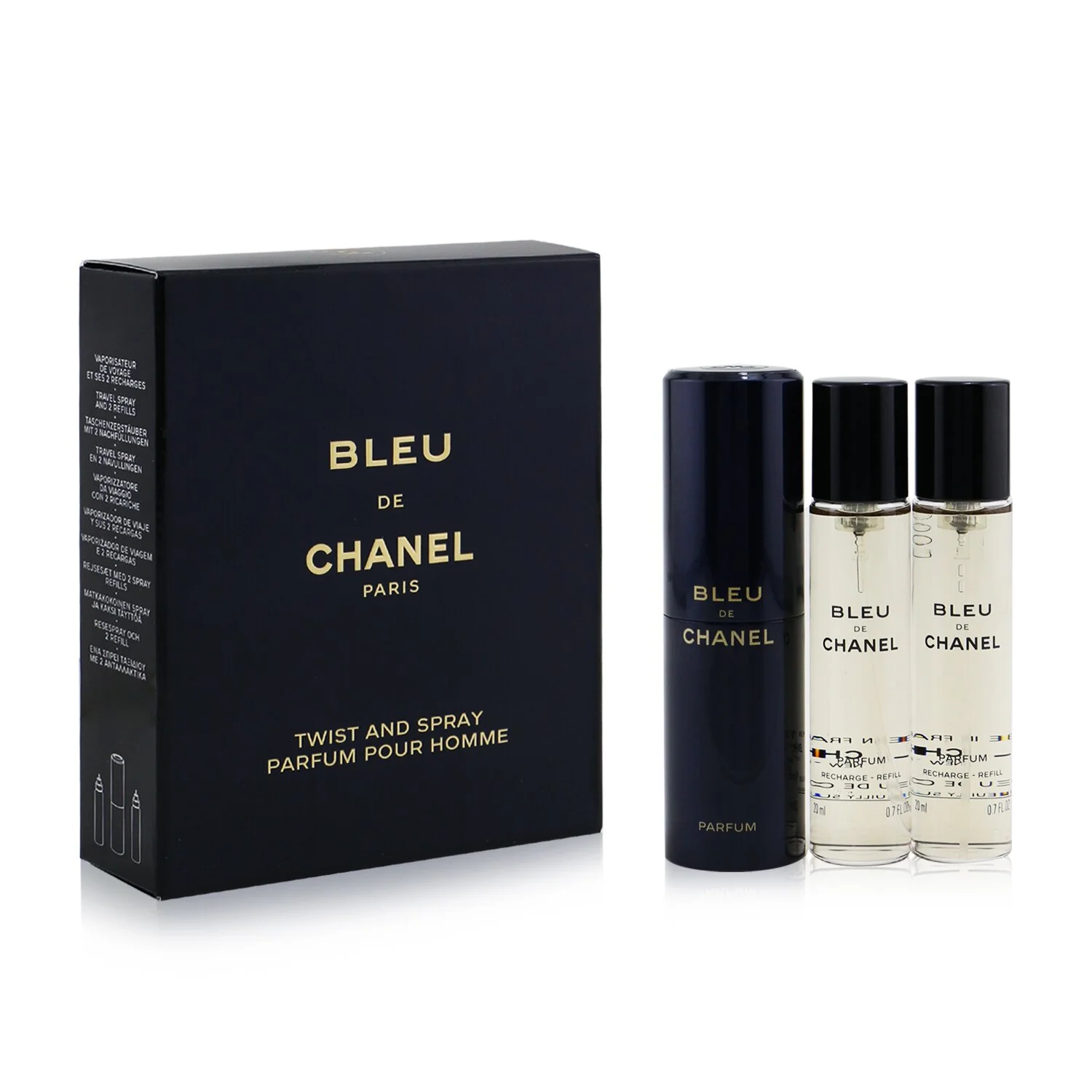 Chanel Bleu De Chanel Parfum Twist & Spray 3x20ml/0.7oz