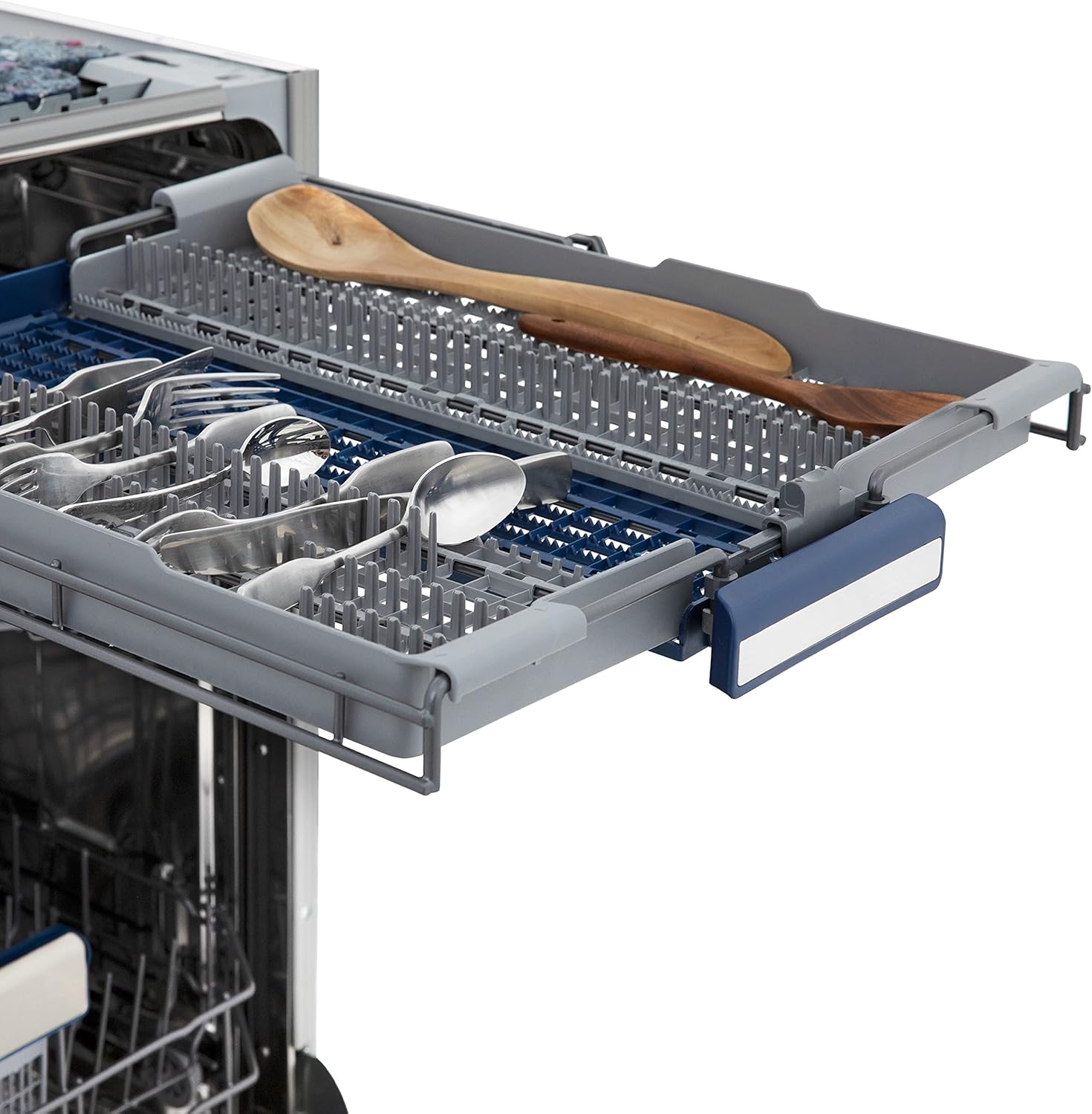 ZLINE 24" Tallac Series 3rd Rack Tall Tub Dishwasher in Black Matte with Stainless Steel Tub, 51dBa (DWV-BLM-24)