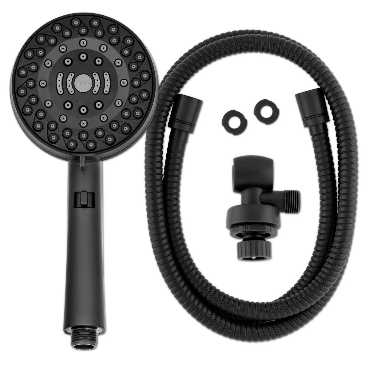 Waterpik ZZR-765M5E 6-Spray Patterns with 1.8 GPM 4.75 in. Single Wall Mount Adjustable Handheld Shower Head in Matte Black - Shop Hardware Tools Online Store