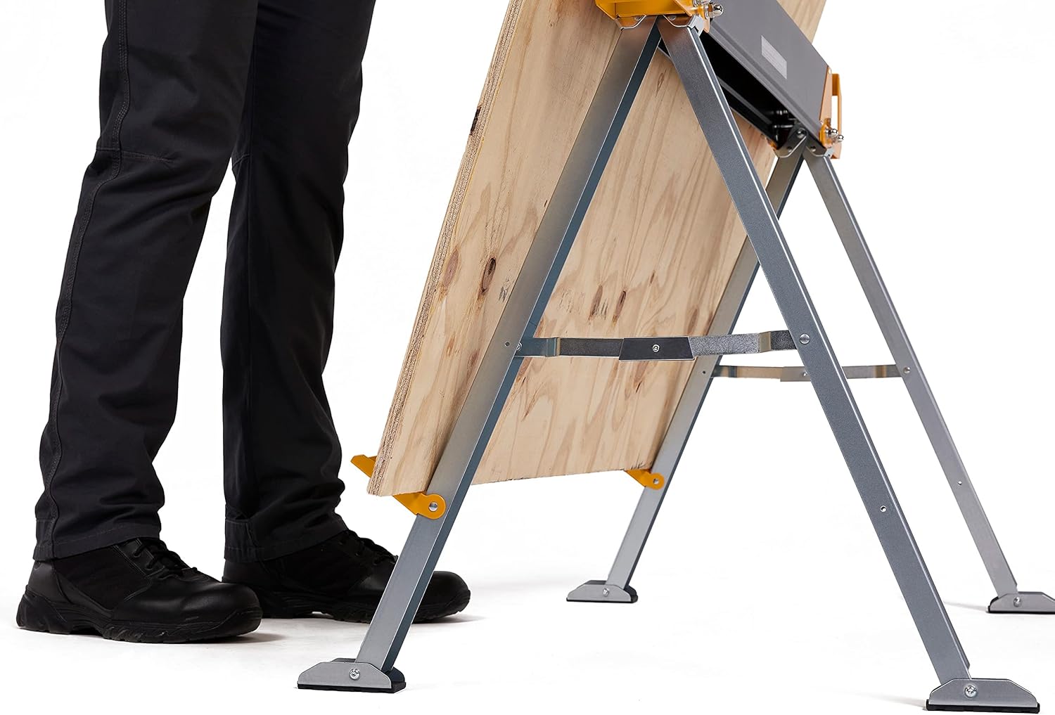 ToughBuilt - Folding Sawhorse/Jobsite Table - Sturdy, Durable, Lightweight, Heavy-Duty, 100% High Grade Steel, 41.5-Inch Easy Carry Handle - (TB-C550)