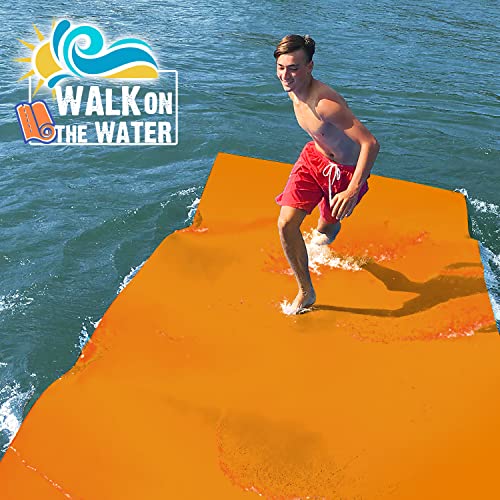 3 Layers XPE Foam Floating Mat Water Mat, 9/12/18 Ft Tear-Resistant Lily Pad Lilly Pad Water Matt, Lily Pad Floating Swim Mat for Lake, Ocean, Beach, River……