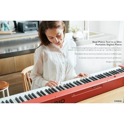 Casio CDP-S160 – 88-Key Weighted Digital Piano with Scaled Hammer Action Keyboard | Duet Mode for Students | Realistic Feel, Slim & Portable | Built-In Tones, Effects, USB-MIDI, Speakers | Black