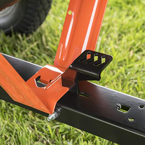 Agri-Fab 45-0533 650 lbs Tow Behind Poly Dump Cart, 10 CU. FT.; Lawn & Garden Cart/Trailer for Lawn Mowers, 16" Pneumatics Tires, Easy to Use Foot Pedal Dumping Lever