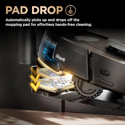 Shark Robot Vacuum & Mop Combo, PowerDetect NeverTouch Pro, Self-Emptying, Self-Refill with Self-Clean Pad Wash & Dry, 60-Day Debris Capacity, 30-Day Refill Tank, 5 PowerDetect Technologies, AV2800ZE