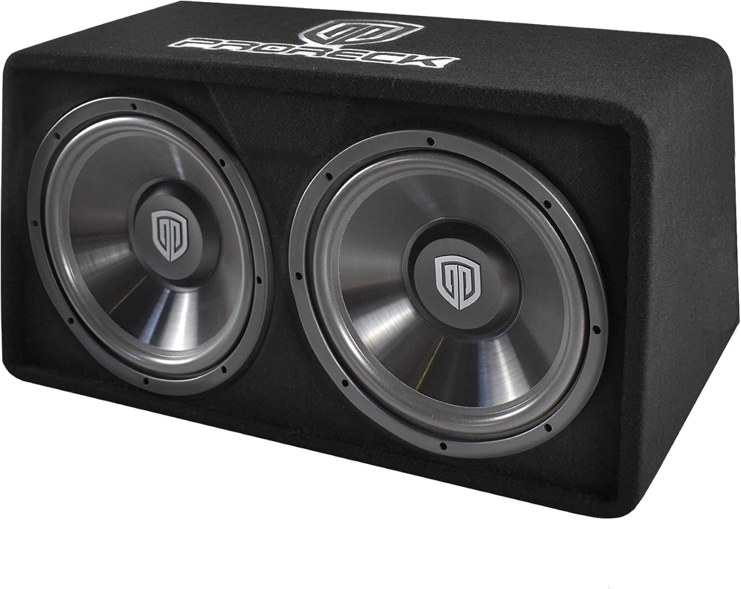PRORECK PR-122M Complete 1500W Dual 12" Car Subwoofer, includes Loaded Enclosure with Mono Block Amplifier,Wiring Installation Kit