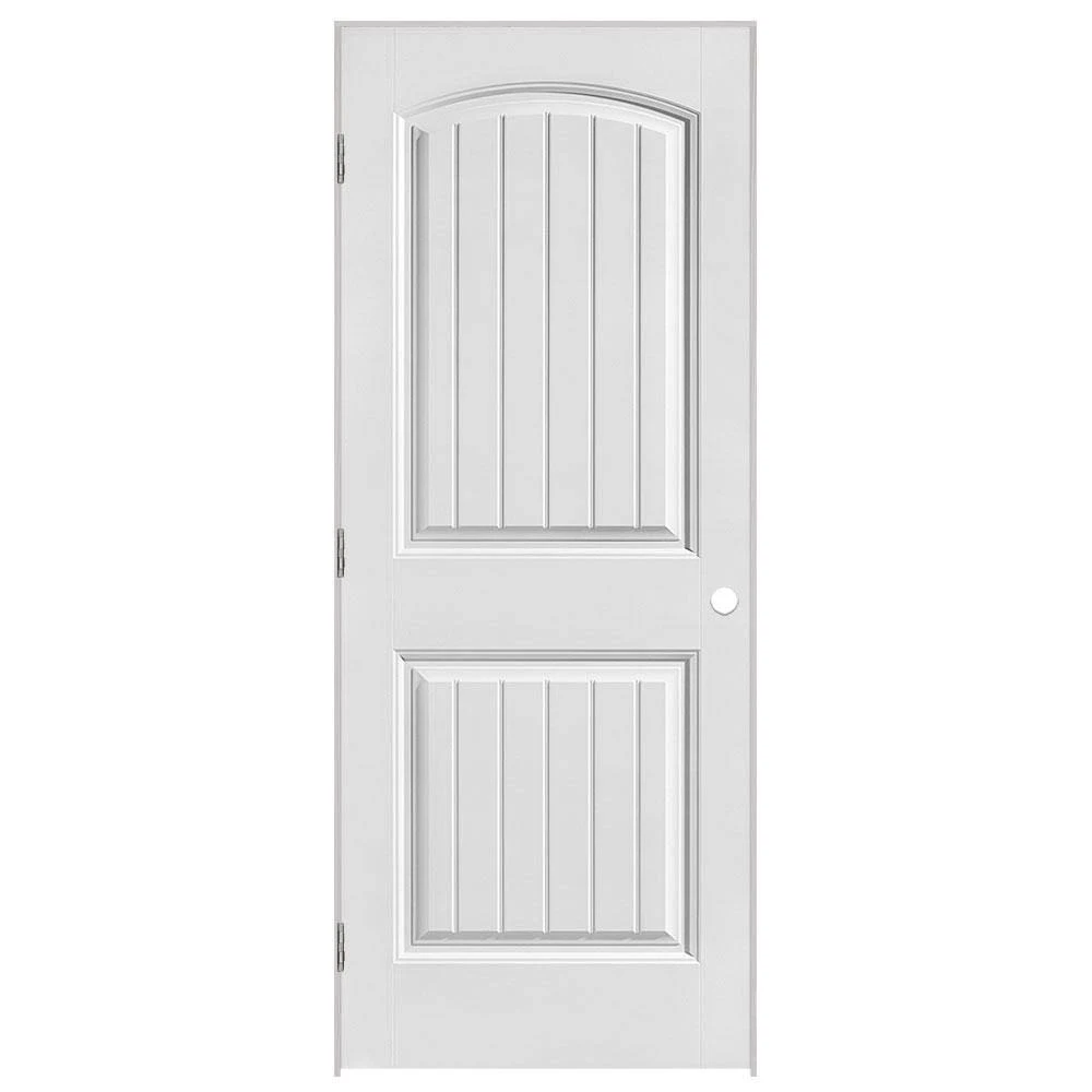 Masonite 36 in. x 80 in. Solidoor Cheyenne 2-Panel Solid-Core Smooth Primed Composite Single Prehung Interior DOOR, Primed White