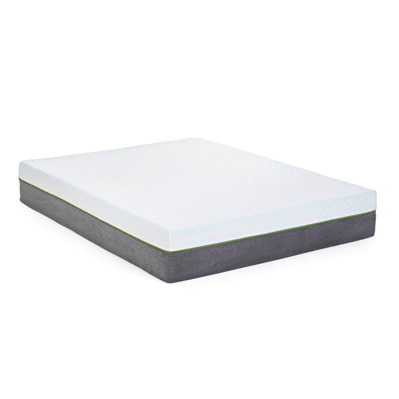 Pemberly Row 12x22 Twin Long Mattress and Model P Bed Base in White