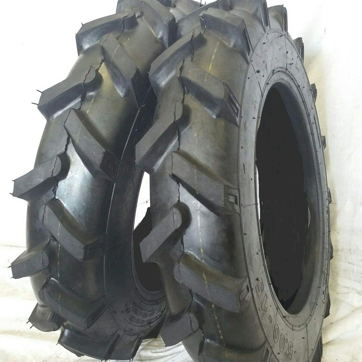 5.00X12, 5.00-12 KNK-52 R1 (2 TIRES + 2 TUBES) Rib Tractor Tires 4 PR