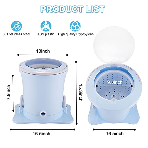 Manual Clothes Dryer Portable Mini Dryer Compact Spin Dryer Non electric Laundry Dryer for RV, Camping, School, Apartment, Dorm