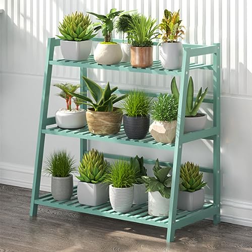 3 Tiers Wood Plant Stand Rectangular Ladder Flower Pots Outdoor Indoor Plant Display Rack Heavy Duty Utility Storage Organizer Rack For Home Garden Pa