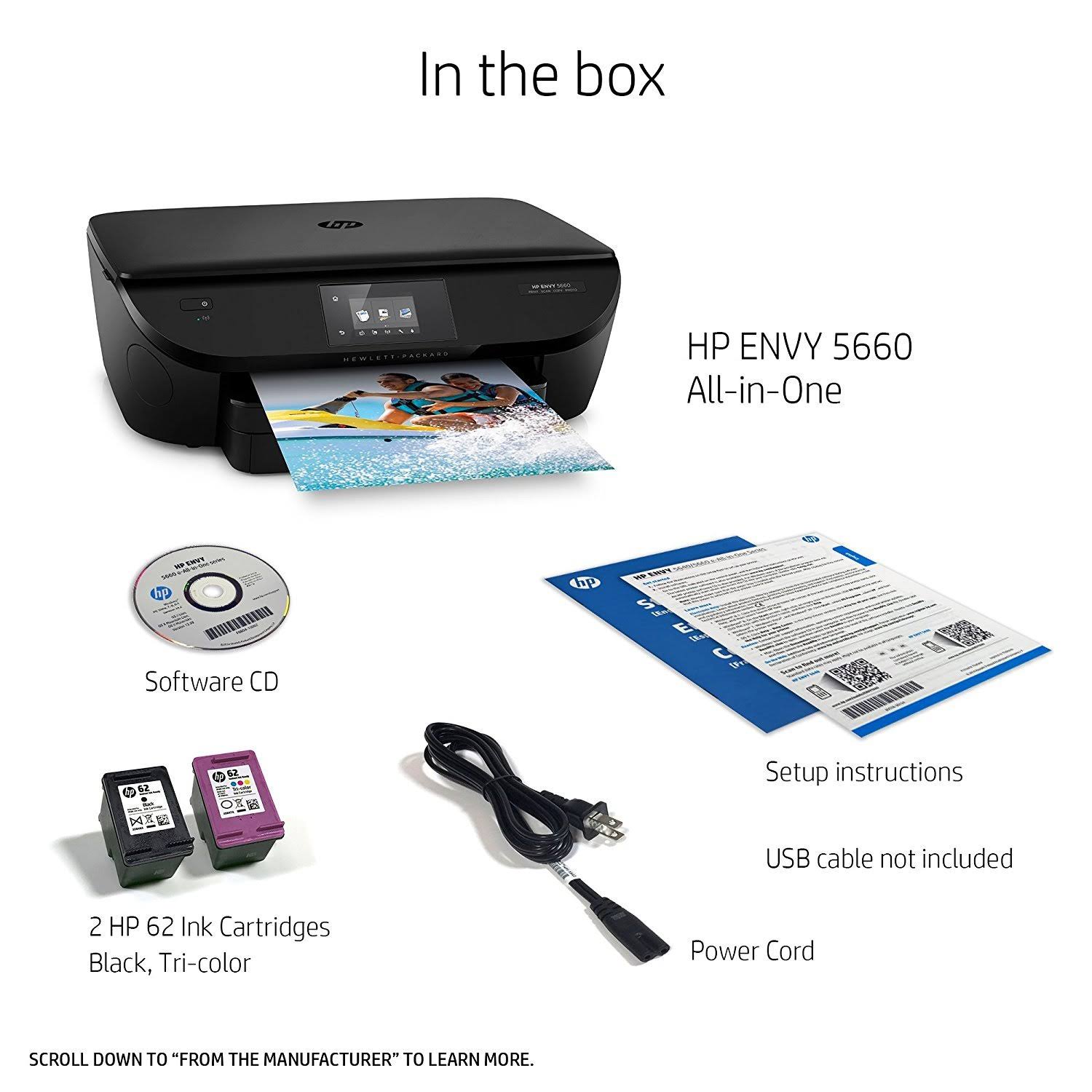 HP Envy 5660 All in One Inkjet Wireless Printer Refurbished