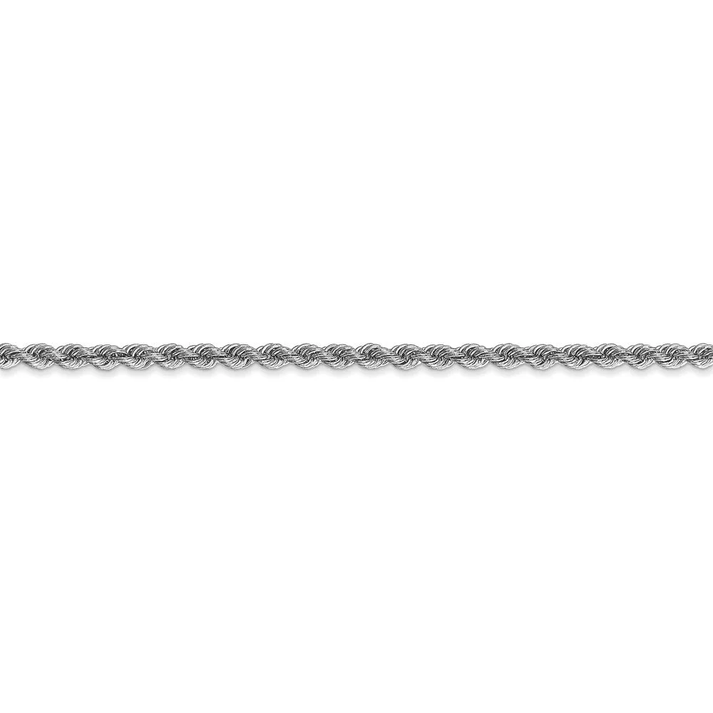 14k WG 2.5mm Regular Rope Chain