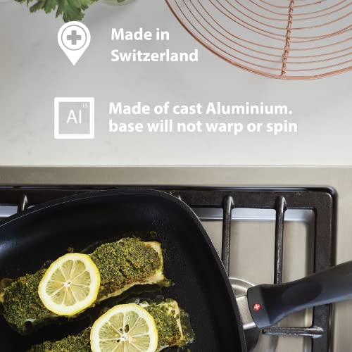 Swiss Diamond 11" (5.3 Qt) Braiser HD Nonstick Diamond Coated Aluminum Braiser, Includes Lid - Dishwasher Safe and Oven Safe Braiser, Grey