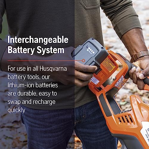 Husqvarna Leaf Blaster 350iB Battery Powered Cordless Leaf Blower, 200-MPH 800-CFM Battery Leaf Blower with Brushless Motor and Quiet Operation, 40V Lithium-Ion Battery and Charger Included