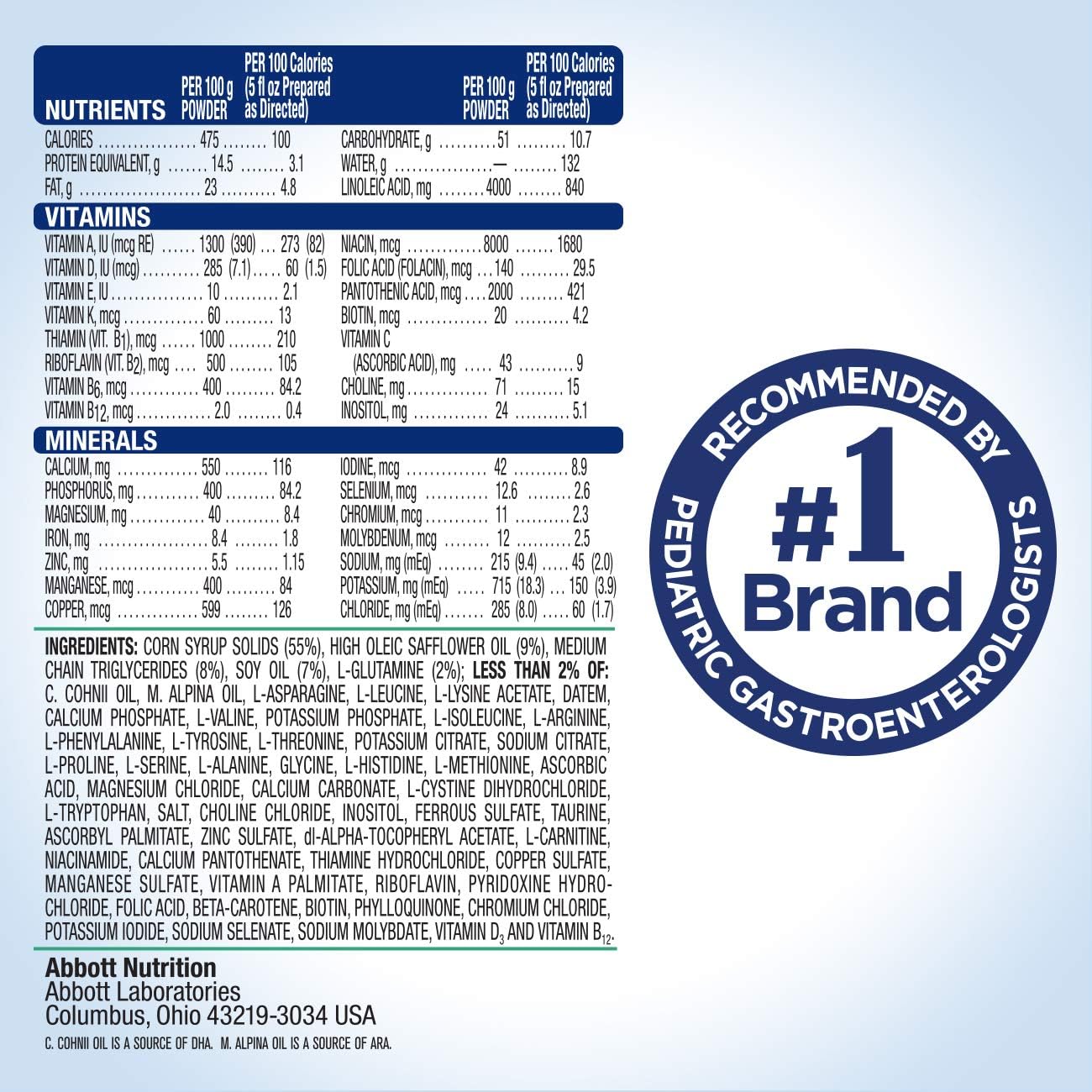 EleCare Hypoallergenic Formula, Complete Nutrition For Severe Food Allergies, Amino Acid-based Infant Formula, 14.1 oz, 1 Count Pack of 2