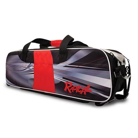 Radical Dye-Sub Triple Roller Black/Red Bowling Bag | Bowling.Com