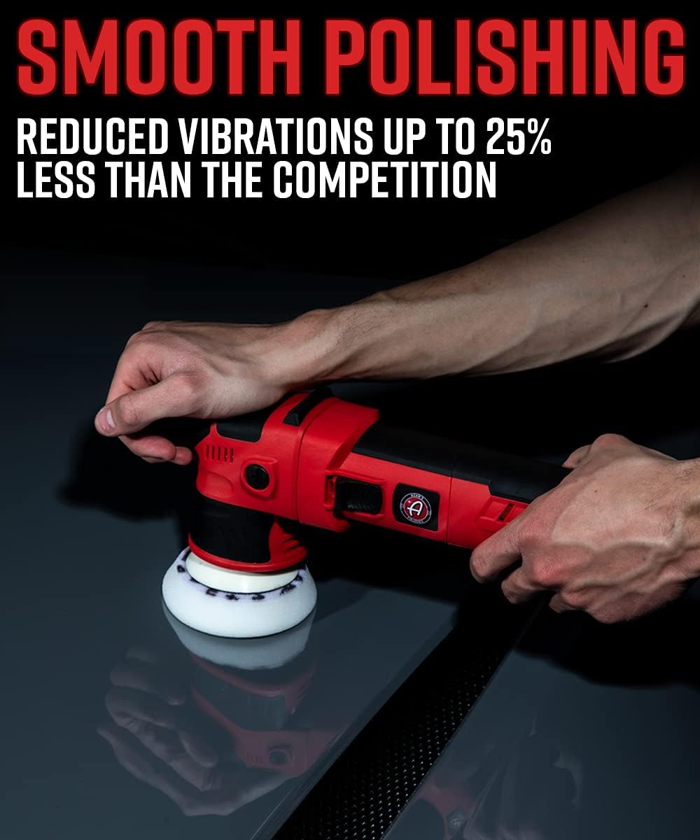 Adam’s SK Pro 12mm Car Polisher - Professional Dual Action Polisher For Car Detailing - Paint Correction, Waxer Buffer DA Polisher - Variable Speed Car Polisher System (Polishing Kit)