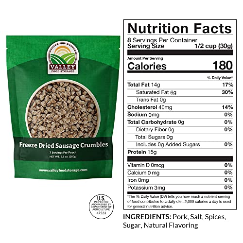 76 Serving Freeze Dried Meat & Rice Bucket | Premium Emergency Food Supply, Contains 1,044 g Protein | Non-GMO Survival Food 25 Year Shelf Life | Prepared Foods Survival Kits from Valley Food Storage