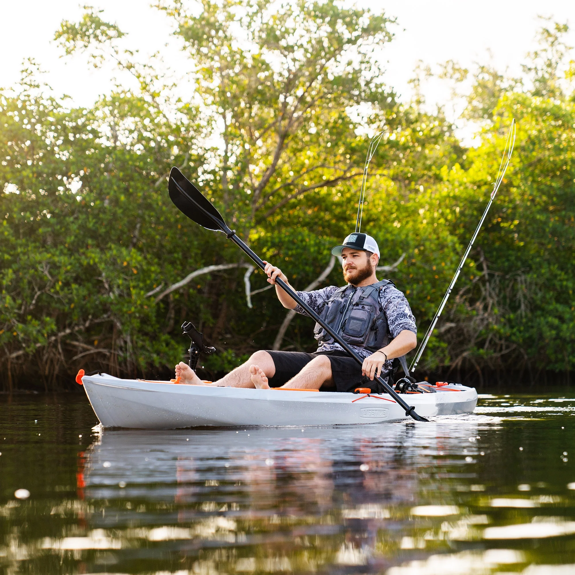 Lifetime Tamarack Pro 123 inch Sit-on-Top Kayak, Eclipse Fusion (91058)