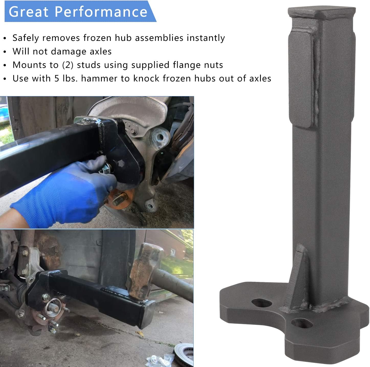 8629 Universal Wheel Hub Removal Tool Replace for ATD Tools, Compatible with All Axle Bolt Hubs (5, 6 and 8 Lug Hubs). Pack of 2
