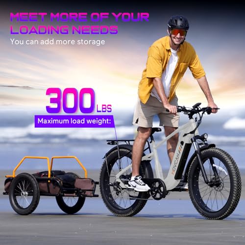EB60 26" Fat Tire Electric Bike for Adults,2000W Motor Peak 2500W Up to 35MPH&70Miles,48V 20.8AH Hidden Battery,Commuting Electric Mountain Bike, 7 Speed Gear, Hydraulic Brake Ebike