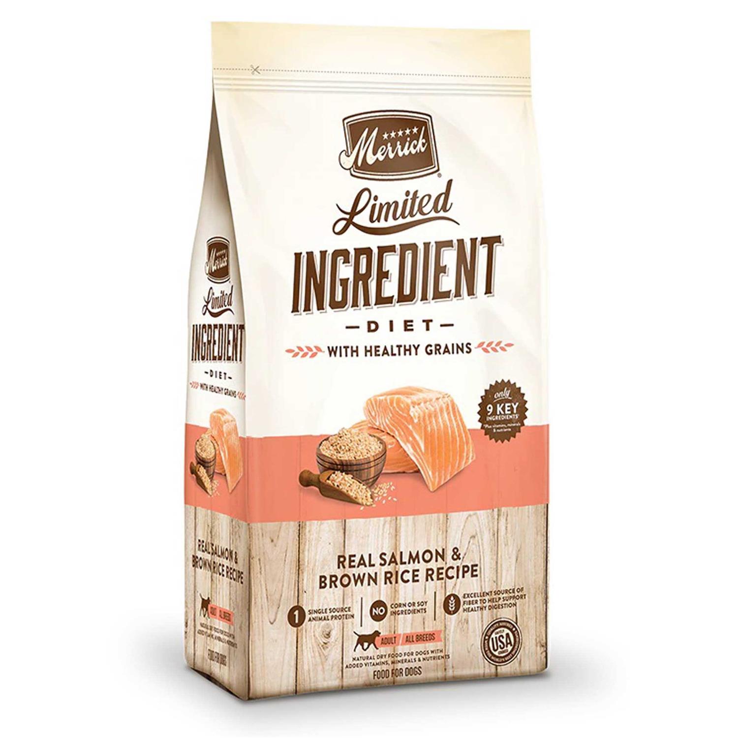 Merrick Limited Ingredient Diet Real Salmon &amp; Brown Rice Recipe Dry Dog Food - Pet Supplies online store