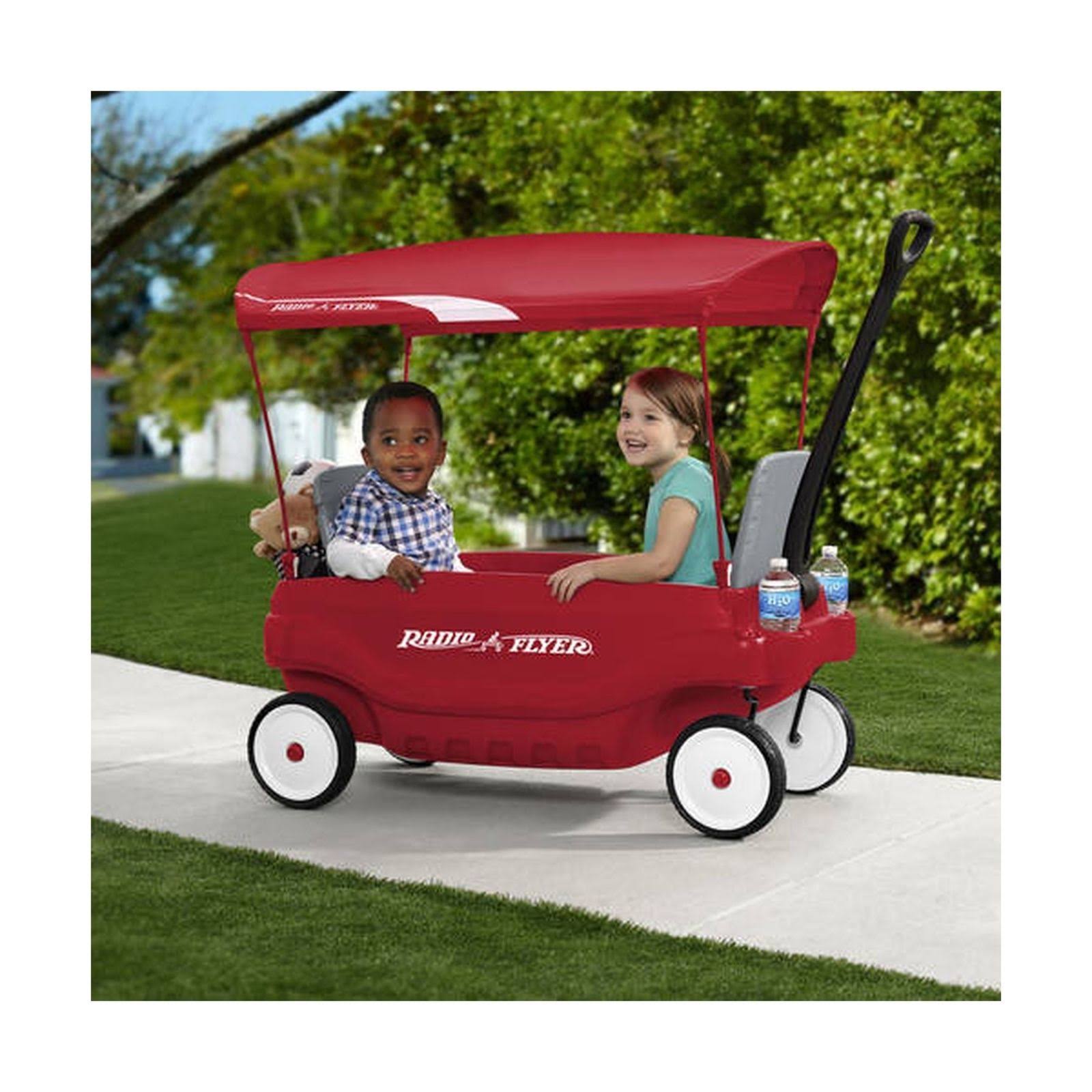 Radio Flyer Deluxe Family Canopy Wagon Red