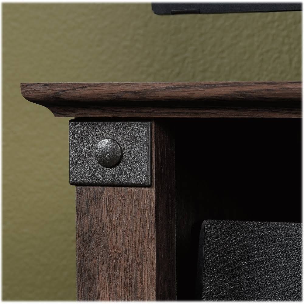 Sauder Carson Forge Panel TV Stand, Coffee Oak