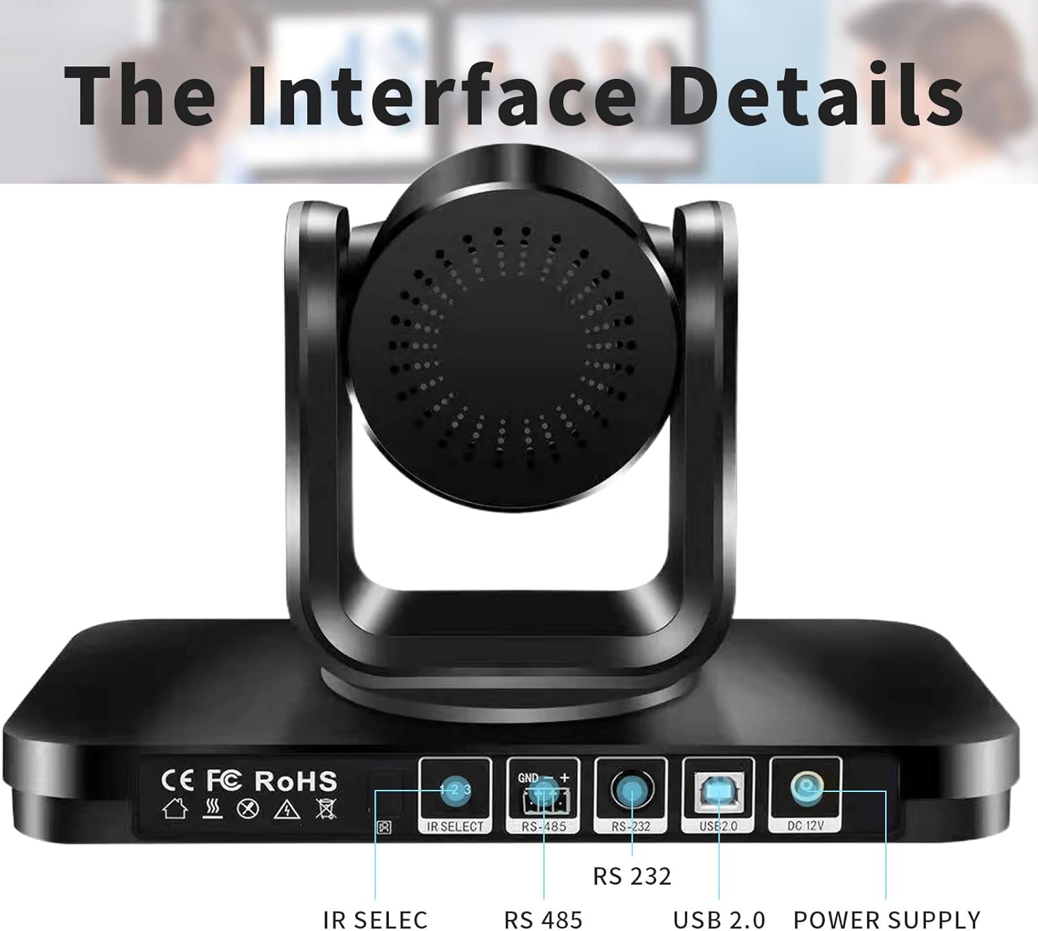 10X Optical Zoom PTZ Camera USB2.0 Video Conference Room Camera 1080P Conferencing System Computer Webcam for Living Streaming,Business Meeting