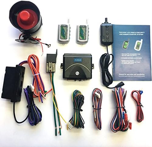 Carbest Vehicle Security Paging Car Alarm 2 Way LCD Sensor Remote Engine Start System Kit Automatic | Car Burglar Alarm System CB999 Pack of 2