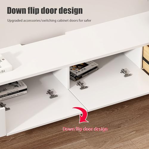 Floating TV Stand Wall Mounted TV Cabinet with Drawers Hanging TV Stand Entertainment Center Media Cabinet Storage Unit (Color : Grey, Size : 120cm/47.24inch)
