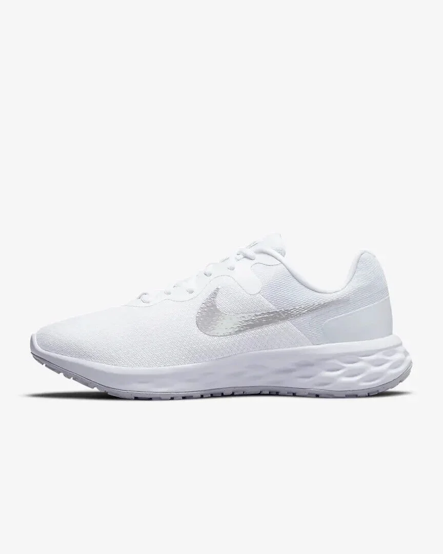 Nike Revolution 6 DC3729-101 Women's White Road Running Shoes Size US 11 ER1057