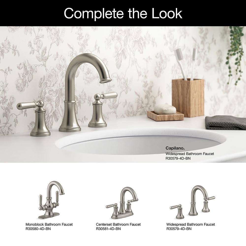 Capilano 8 in. Widespread 2-Handle Bathroom Faucet in Vibrant Brushed Nickel