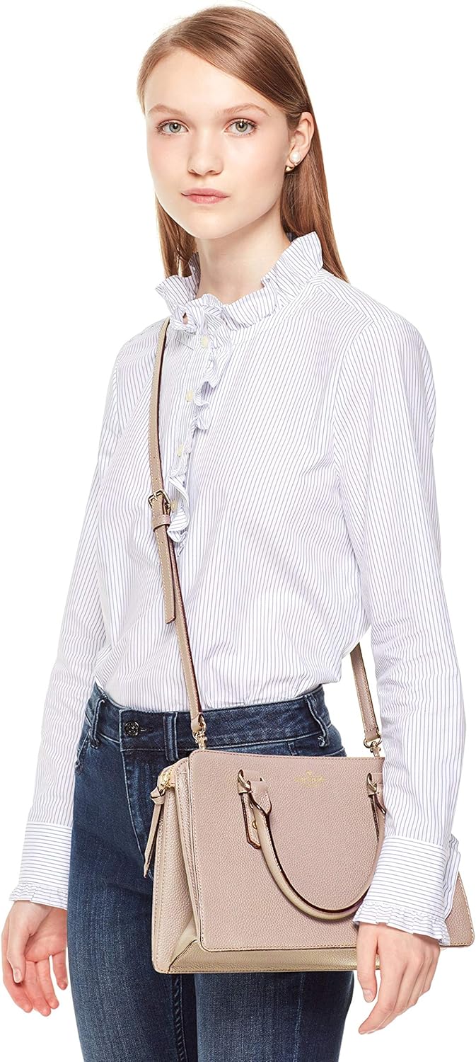 Kate Spade Lise Mulberry Street Leather Crossbody Bag Purse Handbag style # wkru4002 (warm beige)
