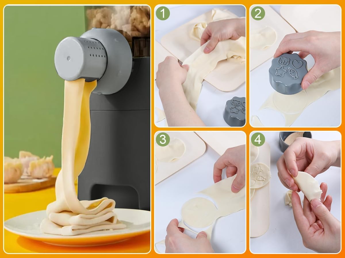 Electric Pasta Maker, Automatic Noodle Machine for Making 9 Shapes Pasta at Home, Easy to Use Pasta Making Machine for Spaghetti Enthusiast
