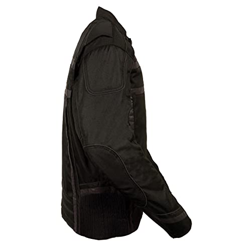 Milwaukee Leather Men's Armored Textile Motorcycle Rider Jacket-Year Round Wear