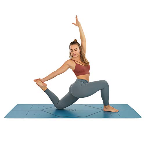 Liforme Travel Yoga mat – Patented Alignment System, Warrior-Like Grip, Non-Slip, Eco-Friendly, Ultra-Lightweight and Sweat Resistant, Made with Natural Rubber